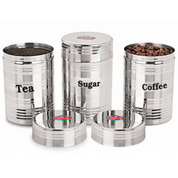 Stainless Steel Tea Time Fancy Canister