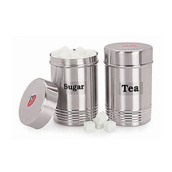Stainless Steel Tea Time Canister Matt