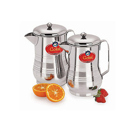 Stainless Steel Aqua Jug - 1500/2000 ML, 21.5/22.5 cm Height | Leakproof, Easy Pour, Hygienic, With Lid and Handle