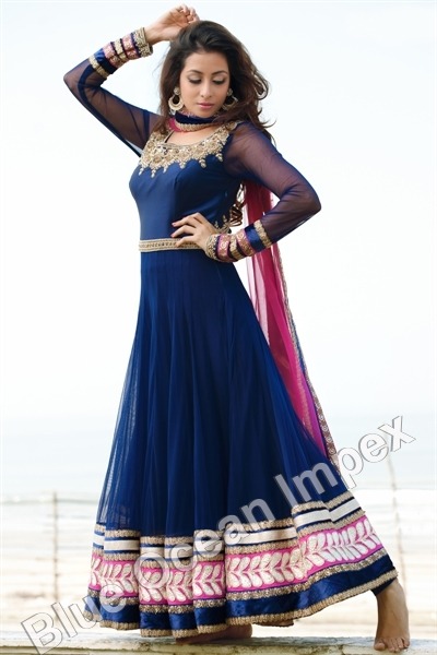 Velvet Anarkali Designer Dress