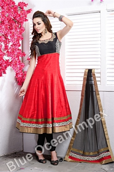 Red Anarkali Dress