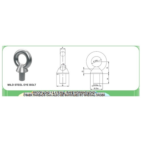 M.S. Eye Bolt - Attributes: Easy To Operate