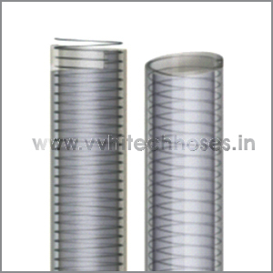 TPE Hose - TPE Rubber 13-51mm, Transparent with Steel Spiral | Food Grade, Odorless, Flexible, Easy Cleaning, Good Impermeability, -30 to +125°C