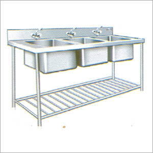 Three Sink Wash Unit