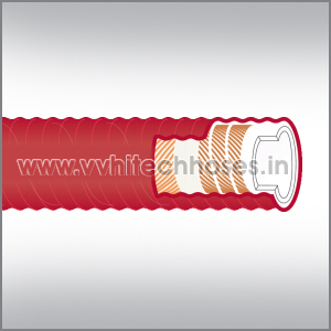 Rubber Hose - Food Grade NR Inner Tube, 100-150mm, Red Polymer Cover, 6.0 Bar Bursting Pressure | Flexible, Easy Handling, Non-Marking Cover, Phthalate Compliant