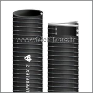 PVC Hose - PVC/NBR Material, 50.8-152.4 mm, Black with Grey Helix, -40°C to +60°C, 2 bar Working Pressure, Anti-Shock Spiral