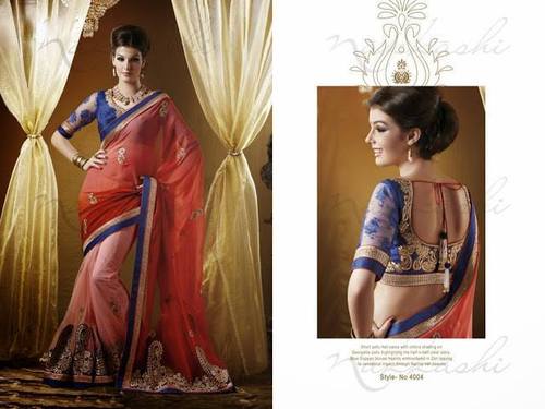 Truly Gorgeous Designer Series !! vol 2 - Silk Blend 5.5 Meters Red, Embroidery Work, Elegant Design, Comfortable Wear