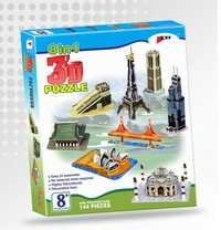 8 In 1 3d Puzzle (age-8+, Pkg-6pcs/ctn)