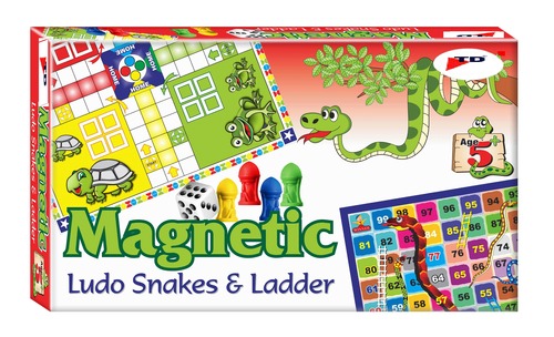 MAGNETIC LUDO SNAKES AND LADDER.