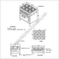 6  Burner Gas Range With Ovens Application: Hotels