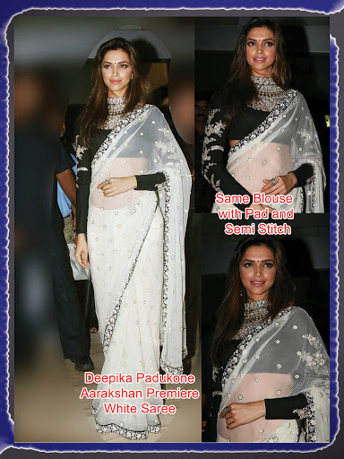 deepika padukone in white sarees