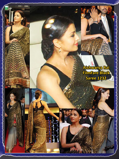 ashwarya rai bacchan in black sarees