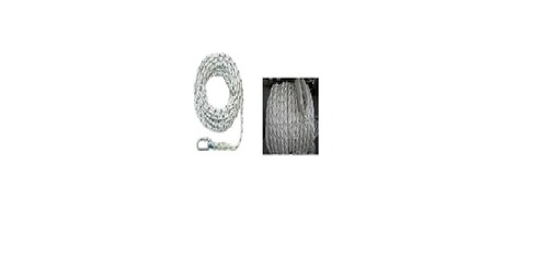 Anchorage Vertical Line For Fall Arrestor - 12mm Polyamide Rope, 50-100m Length, Loop and Snap Hook Termination, Fall Arrest Safety Line