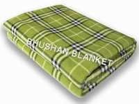 Railway Blanket - Polyester, 80 Cm Width, Green Plaid Pattern | Durable, Customizable Size, Low Maintenance