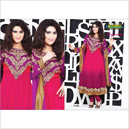 Featuring Pretty Neckline Embroidery Suit