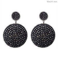 Diamond Disc Earrings Jewelry