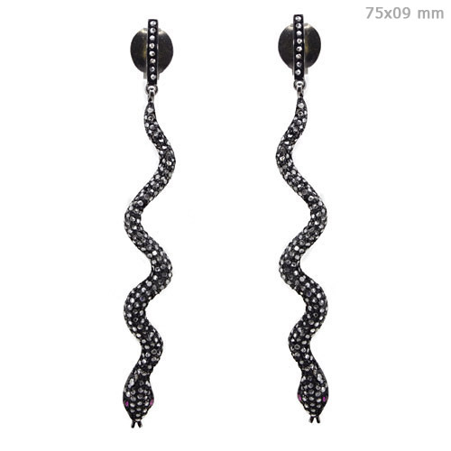 Diamond Ruby Gemstone Earrings