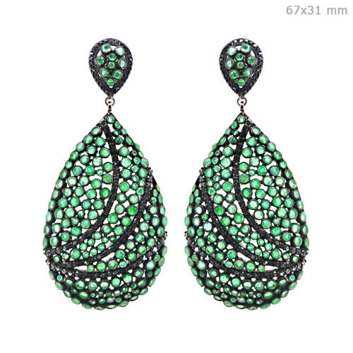 Emerald Diamond Earrings Jewelry