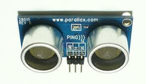 Parallax Ping - Ultrasonic Sensor, 2-4m Range, 3mm Accuracy | Digital Output, I2C Interface, Single I/O Pin, Robotics and Security Use