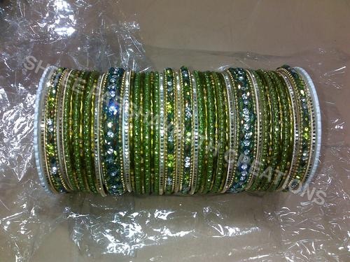 Green Color Designer Bangles Sets