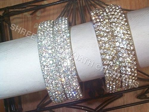 Four Line Crystal Bangles