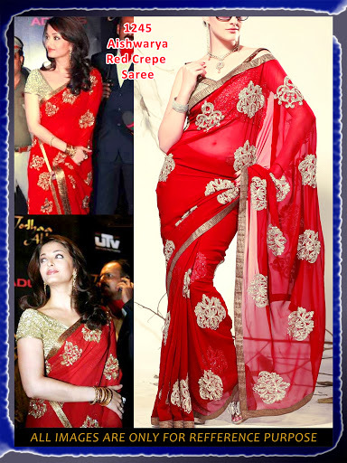 Aishwarya rai red sarees