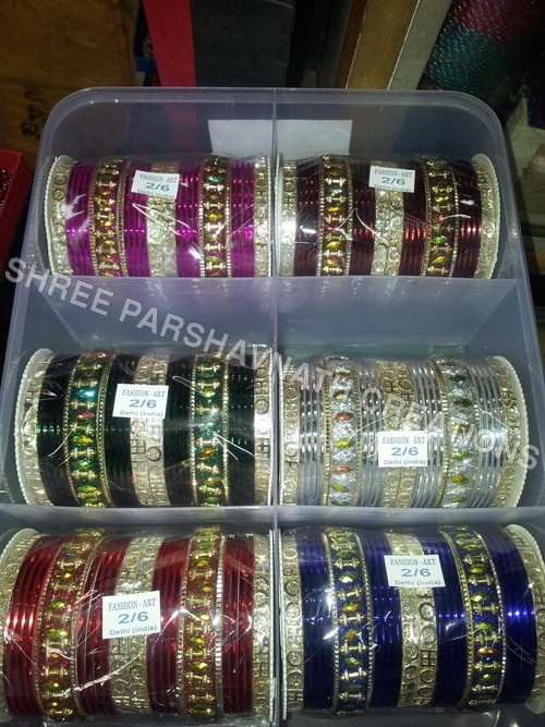 Assoted color metal designer bangles