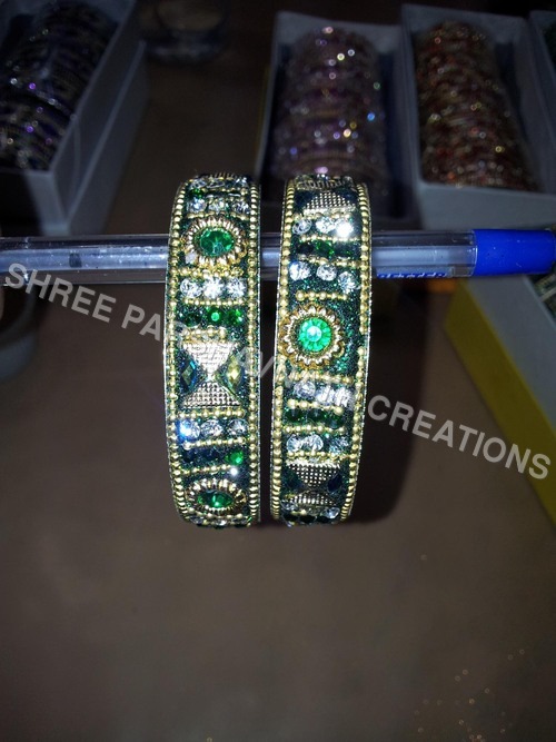 Green Color Rowdy Stone Kada