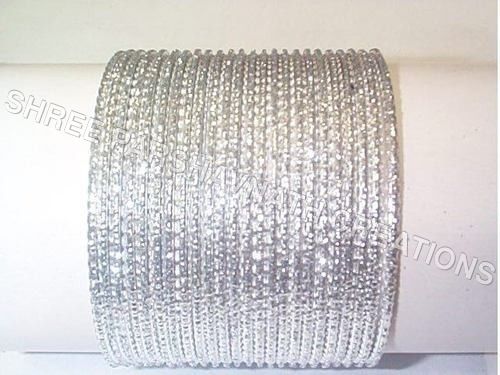 Silver Glitter Bangles