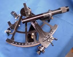 Sextant With Stand - Metal and Plastic, 7 Inch Frame, Black, 3mm x 27mm Star Scope, Vernier Scale 2/10 Minute, Sunshades Included