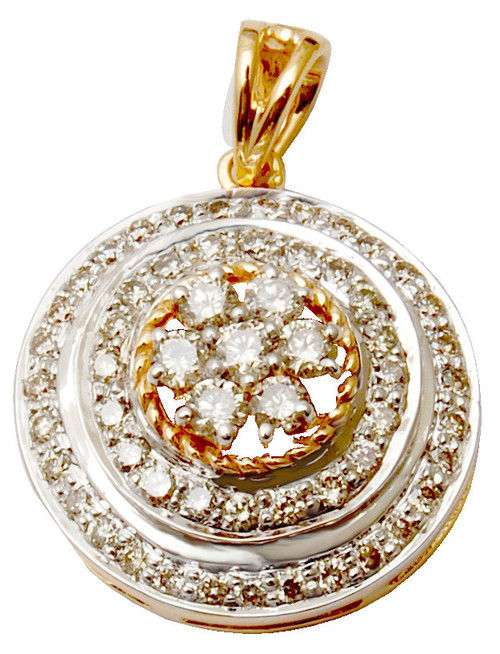 Hot sell new design round diamond pendant design, round pendant design in diamond