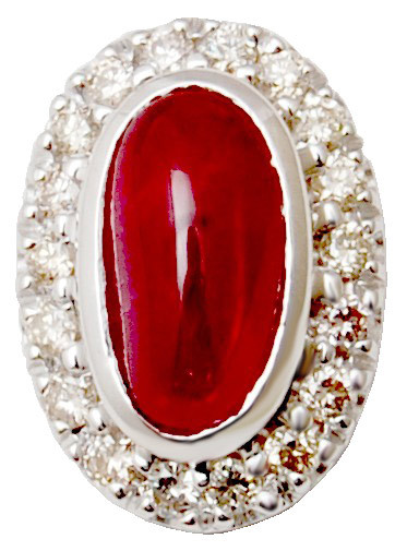 Carved Ruby Diamond Pendants, Handcrafted Gemstone Christmas Pendants Gender: Women'S