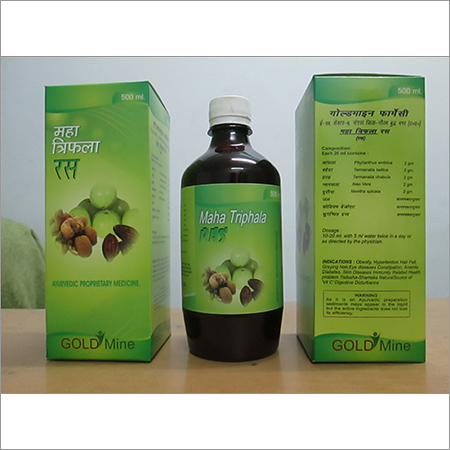 Maha Triphala - Ayurvedic Liquid Supplement, Dark Brown, 500ml | Herbal, Digestive Health, Immunity Boost, Natural, Pure, Safe