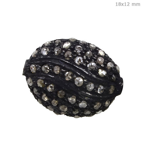 Sterling Silver Diamond Bead Finding