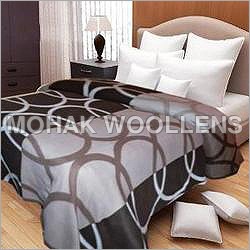 Circle Printed Polar Fleece Blanket