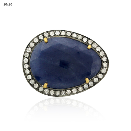 Diamond Gemstone 18k Gold Finding