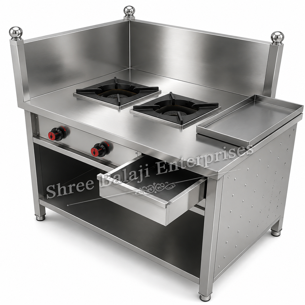 Counter With Two Burner Gas Range - Application: Hotels
