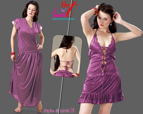 Purple Two Piece Nighty 2913 E