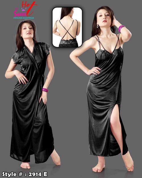 Black Two Piece Nighty 2914 E