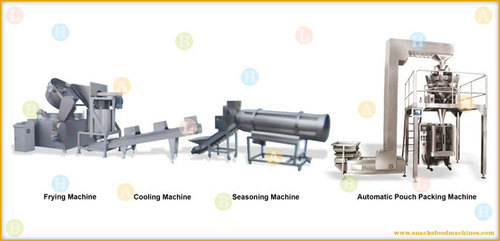 Extruded Fried Flower Pellet Snacks Food Production Line