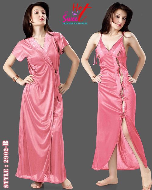 Baby Pink Two Piece Nighty 2902 B