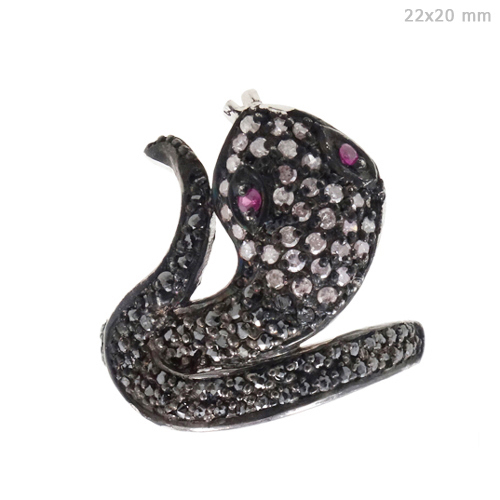 Diamond Ruby Silver Ring Jewelry