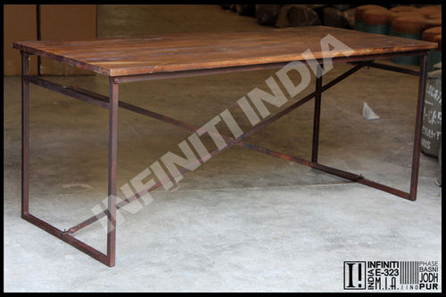 Polished Industrial Dining Table