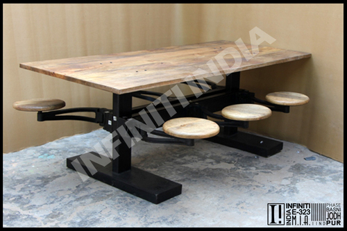 Polished Industrial Dining Table