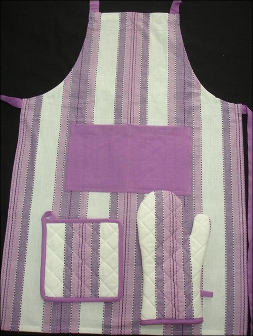 Kitchen Textile - Cotton Blend, 28x30 Inches, Purple | Comfortable Fit, Convenient Pocket, Durable Fabric, Easy Cleaning, Stylish Design