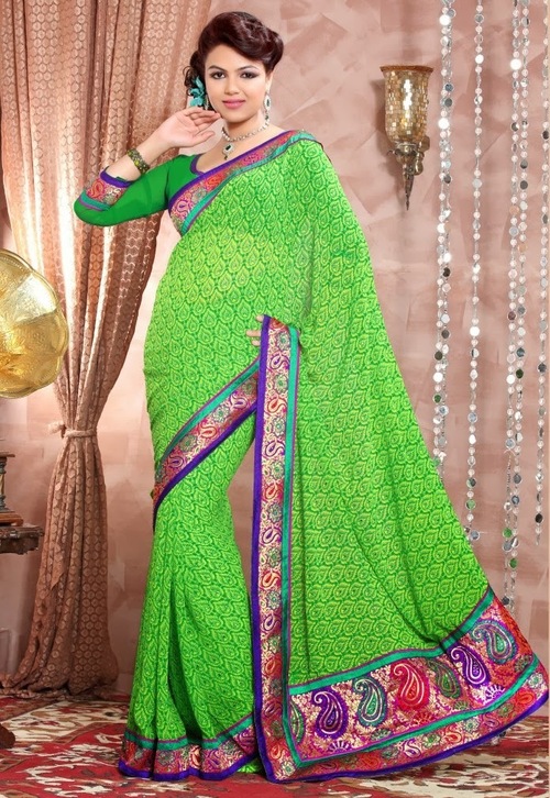 Reception Georgette Saree