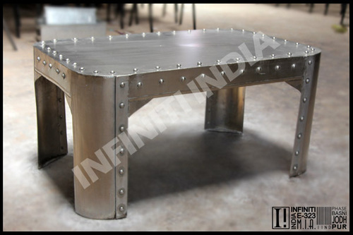 Polished Metal Coffee Table