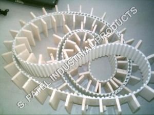 White Pu Timing Belt With Cleats