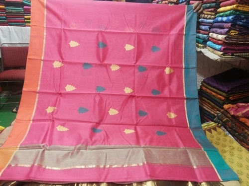 100% SIlk chanderi zari