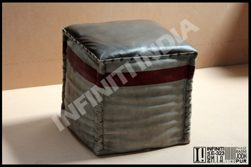 Fabric Vintage Pouf
